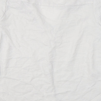 Womens UK Size 12 Apricot Ivory Basic Blouse