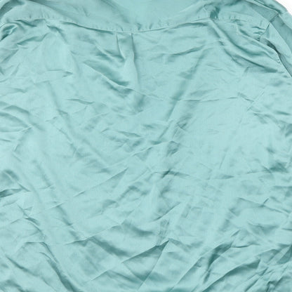 Womens UK Size 10 Missguided Green Basic Button-Up