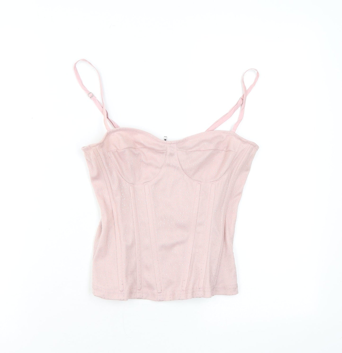 Womens UK Size 8 PRETTYLITTLETHING Pink Basic Tank