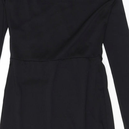 Robyn Womens Black Polyester Bodycon Size 12 V-Neck Pullover