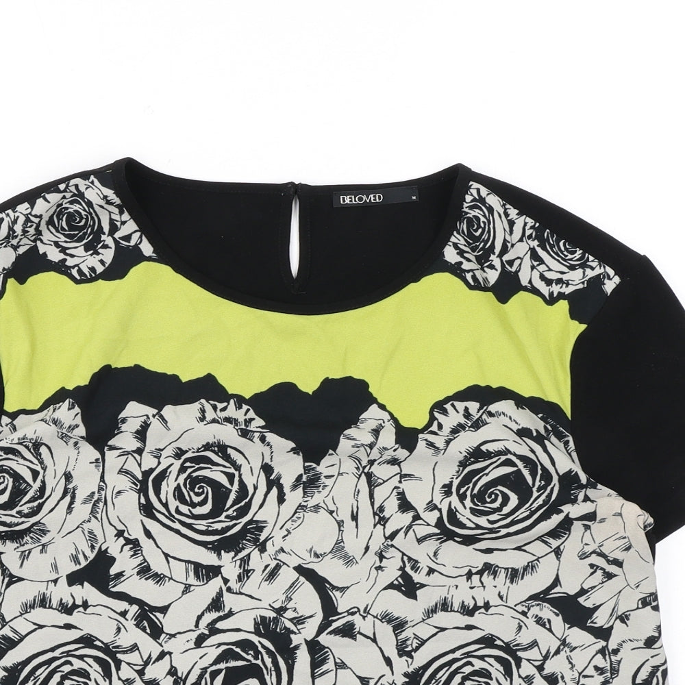 Womens UK Size M Beloved Black Basic Blouse