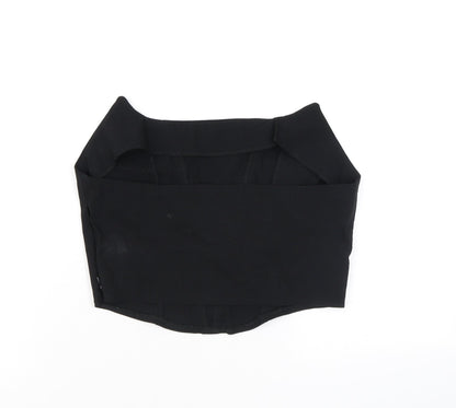Womens UK Size 12 ASOS Black Cropped Blouse