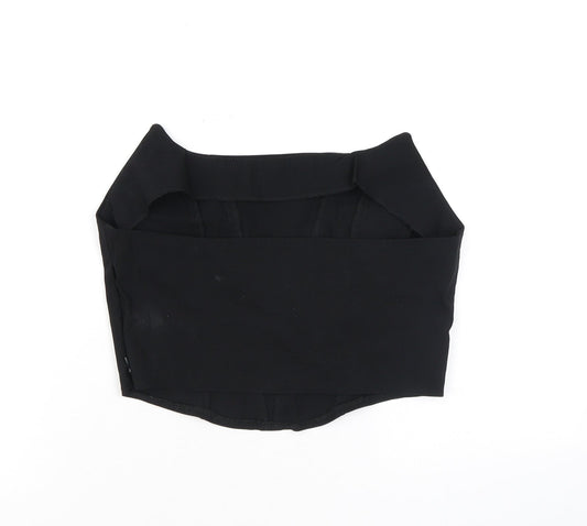 Womens UK Size 12 ASOS Black Cropped Blouse