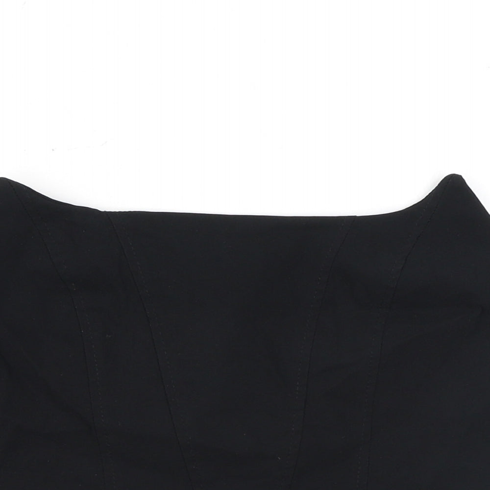 Womens UK Size 12 ASOS Black Cropped Blouse