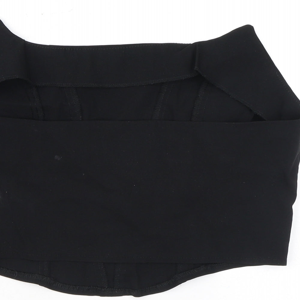 Womens UK Size 12 ASOS Black Cropped Blouse