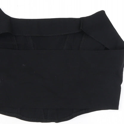 Womens UK Size 12 ASOS Black Cropped Blouse