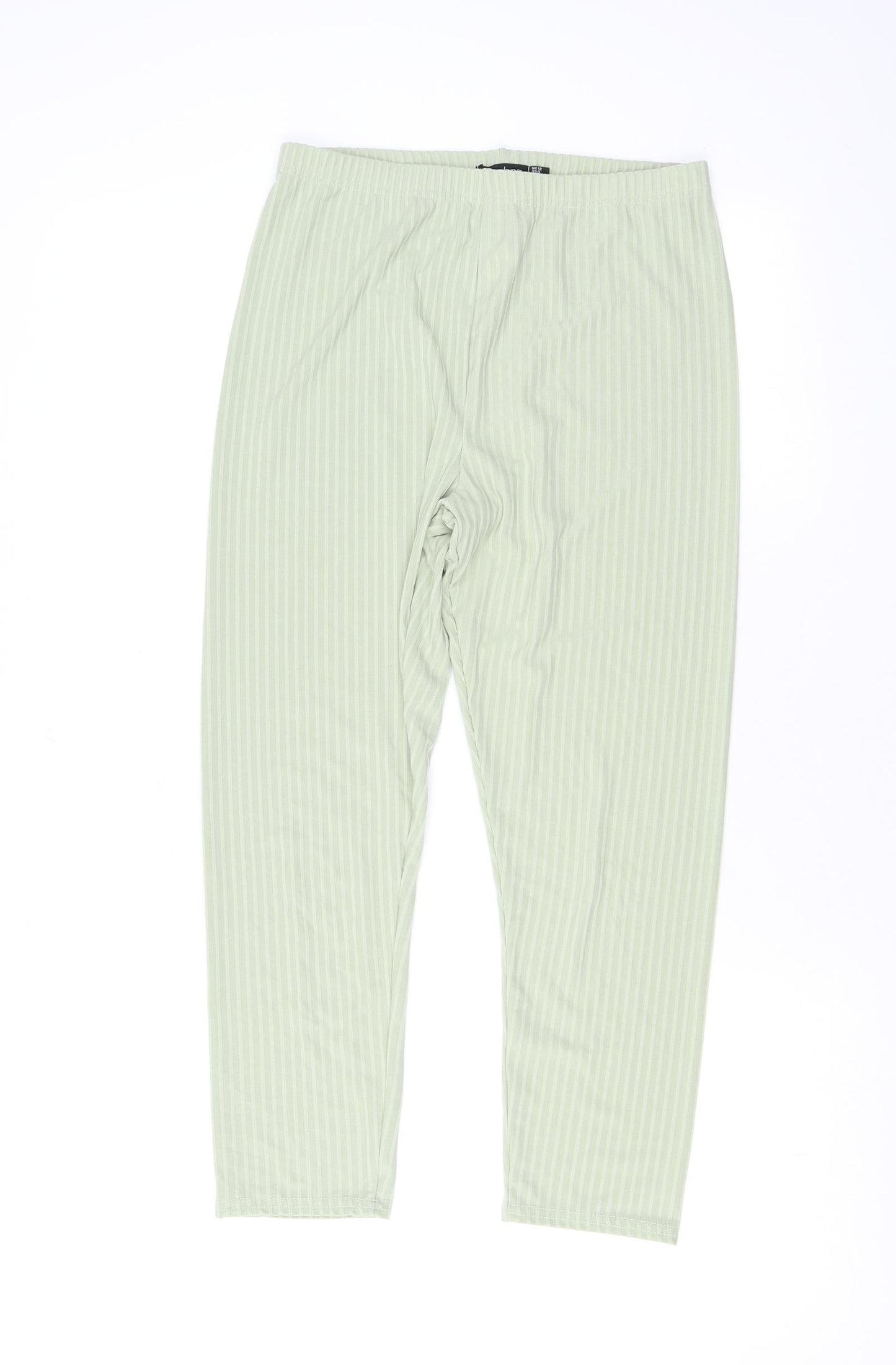 Womens UK Size 12 Boohoo  Chino Green Leggings