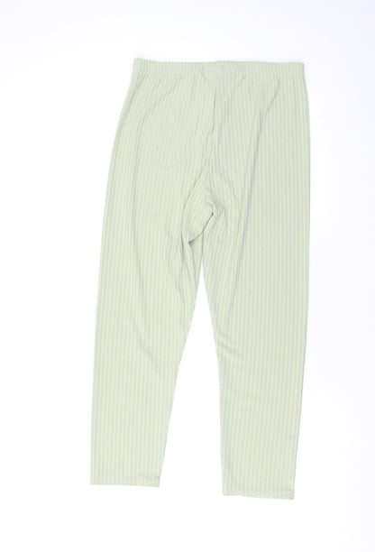 Womens UK Size 12 Boohoo  Chino Green Leggings