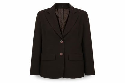 Daniel Design Womens Brown Jacket Blazer Size 16 Button