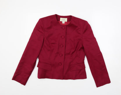 123 Un Deux Trois Womens Purple Jacket Blazer Size 12 Button