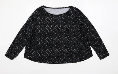 Womens UK Size L New Look Black Basic T-Shirt