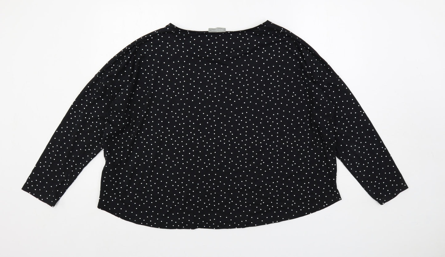 Womens UK Size L New Look Black Basic T-Shirt