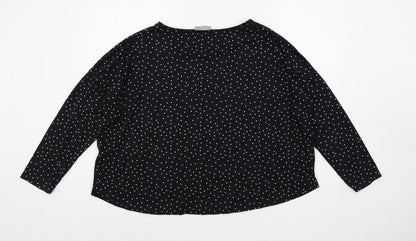 Womens UK Size L New Look Black Basic T-Shirt