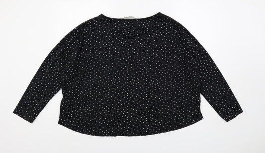 Womens UK Size L New Look Black Basic T-Shirt