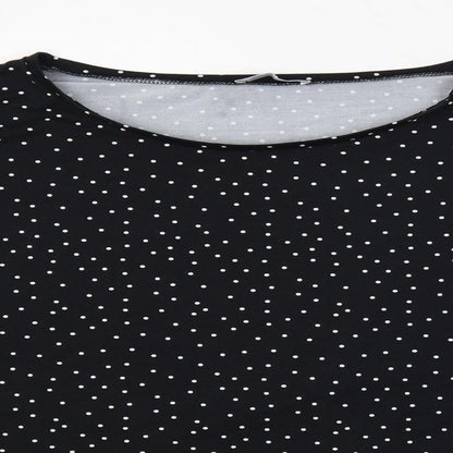 Womens UK Size L New Look Black Basic T-Shirt