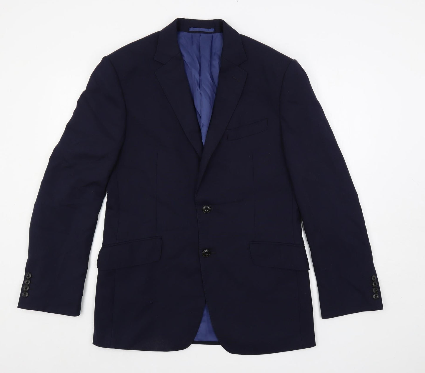 Mens UK Size 38 Marks and Spencer Regular Blue Suit Jacket