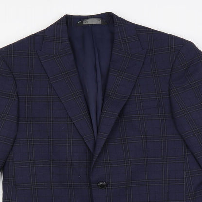 Mens UK Size 38 Marks and Spencer Regular Blue Suit Jacket