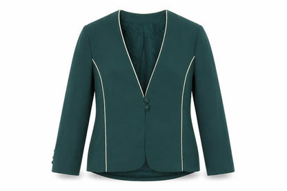 Un Jour Ailleurs Womens Green Jacket Blazer Size 20 Button