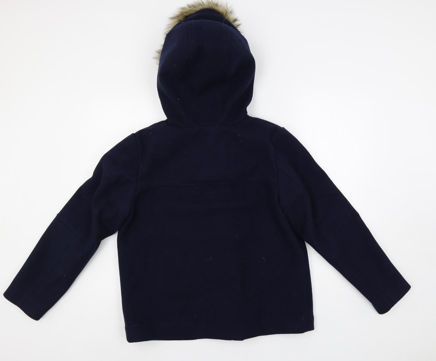 Divided by H&M Womens Blue Pea Coat Coat Size S Toggle - Hooded