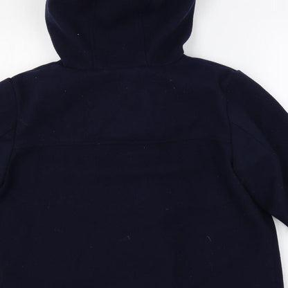 Divided by H&M Womens Blue Pea Coat Coat Size S Toggle - Hooded