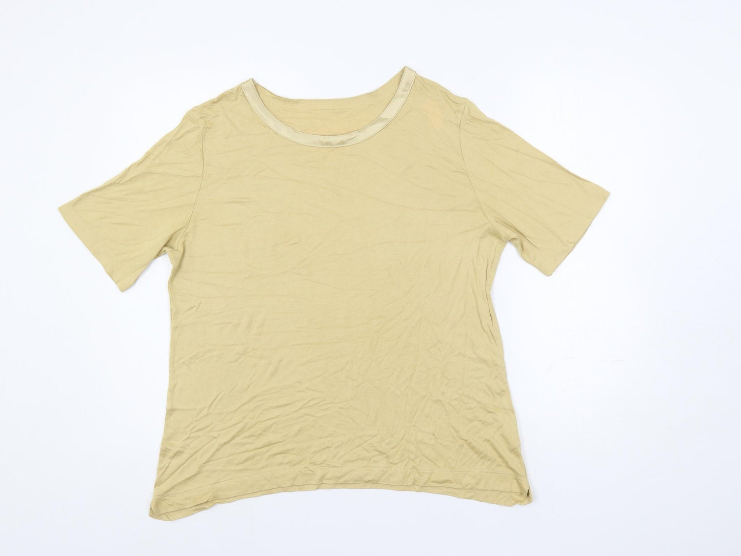 Womens UK Size 16 St Michael Beige Basic T-Shirt