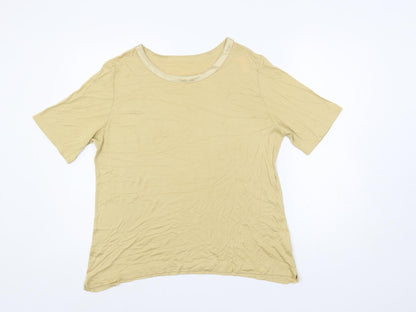 Womens UK Size 16 St Michael Beige Basic T-Shirt