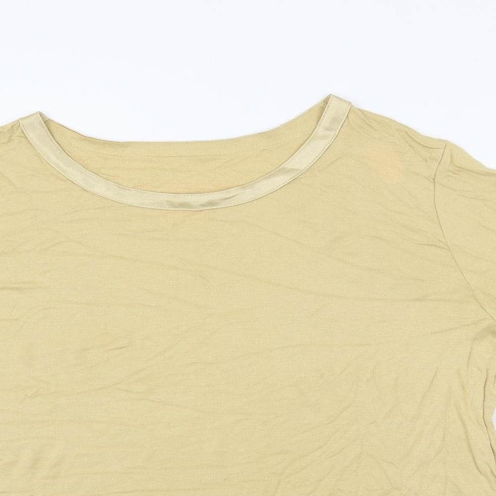 Womens UK Size 16 St Michael Beige Basic T-Shirt