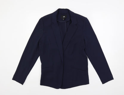 H&M Womens Blue Jacket Blazer Size 12 - Open