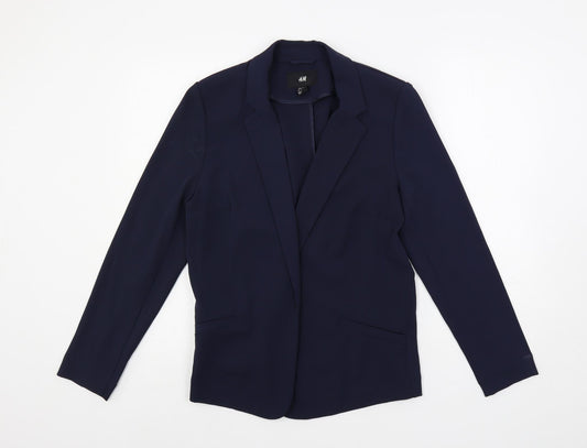 H&M Womens Blue Jacket Blazer Size 12 - Open