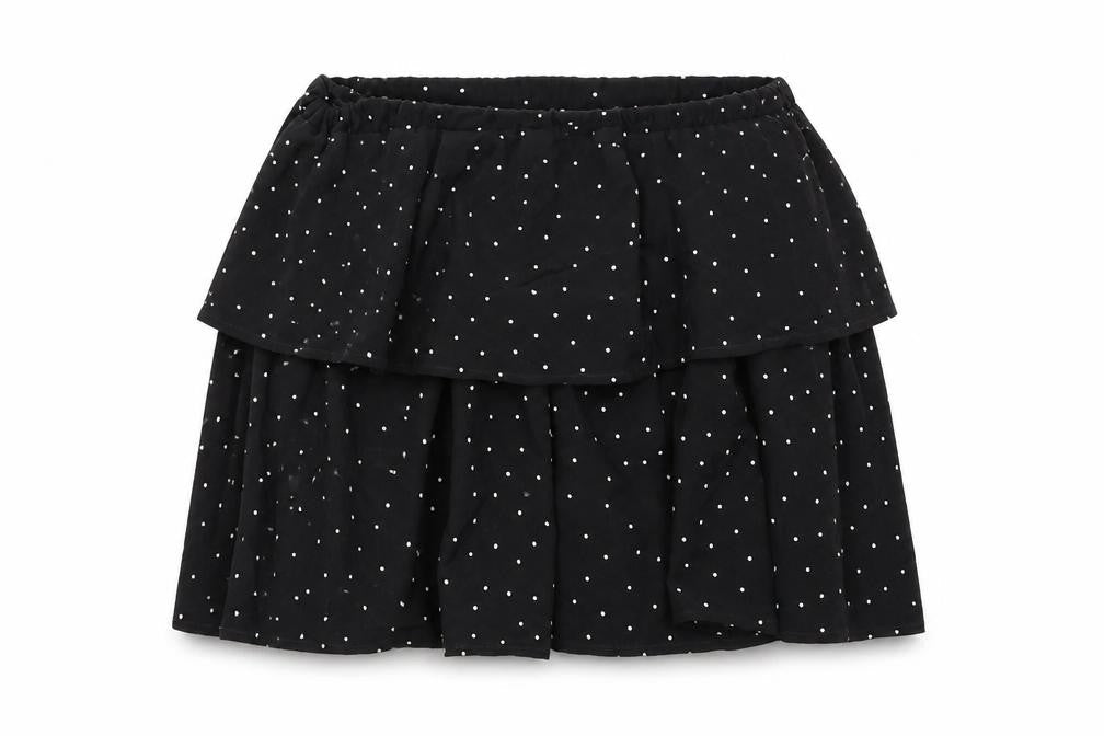 In the Style Womens Black Polka Dot Polyester A-Line Skirt Size 8