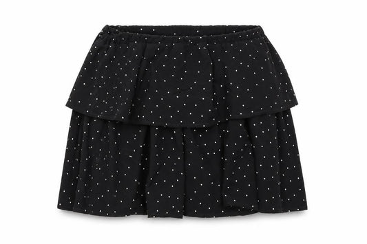 In the Style Womens Black Polka Dot Polyester A-Line Skirt Size 8