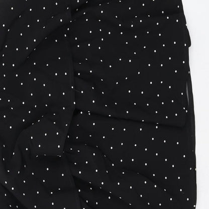 In the Style Womens Black Polka Dot Polyester A-Line Skirt Size 8