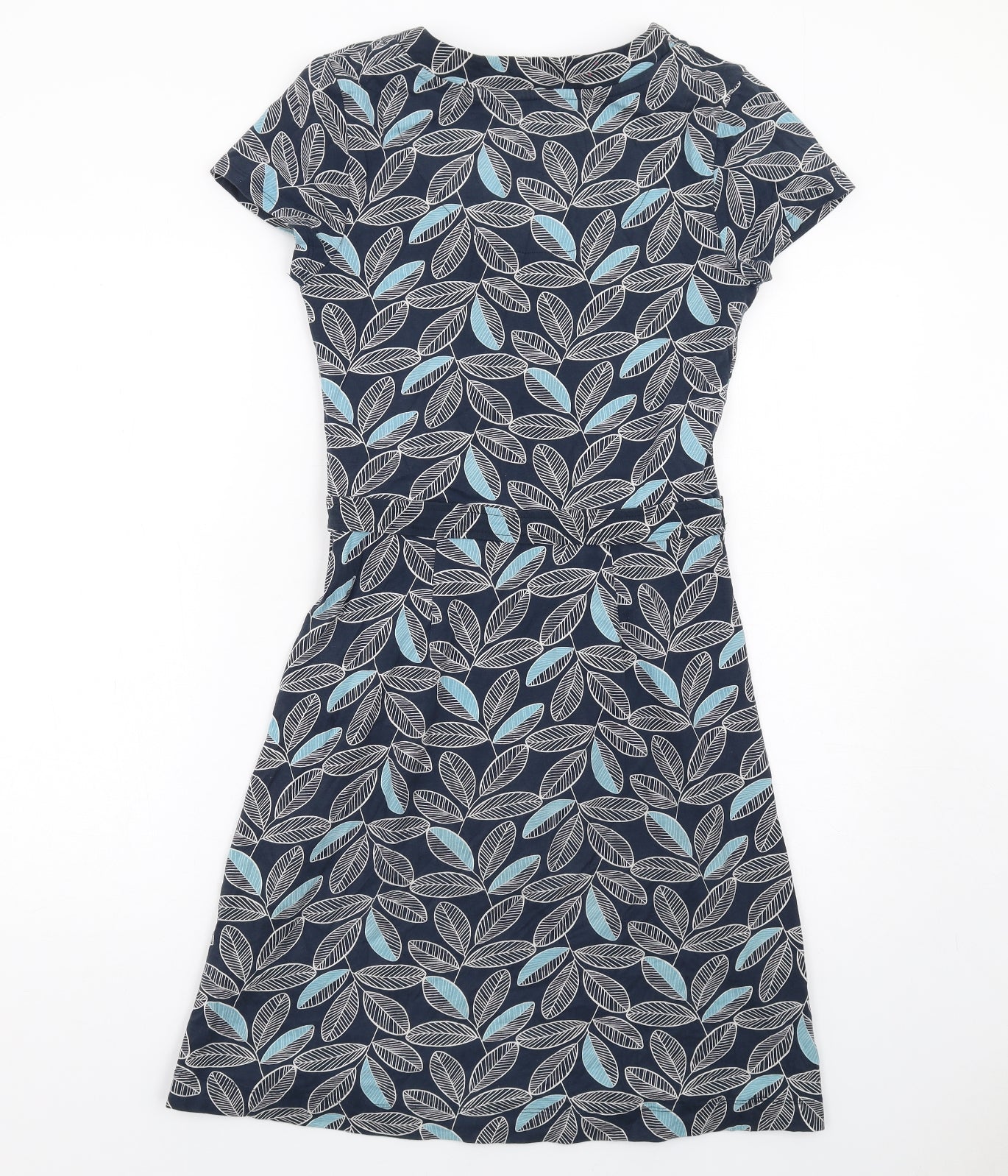 Mudd & Water Womens Blue Geometric Cotton A-Line Size 8 Round Neck Pullover