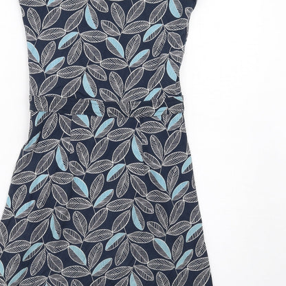 Mudd & Water Womens Blue Geometric Cotton A-Line Size 8 Round Neck Pullover