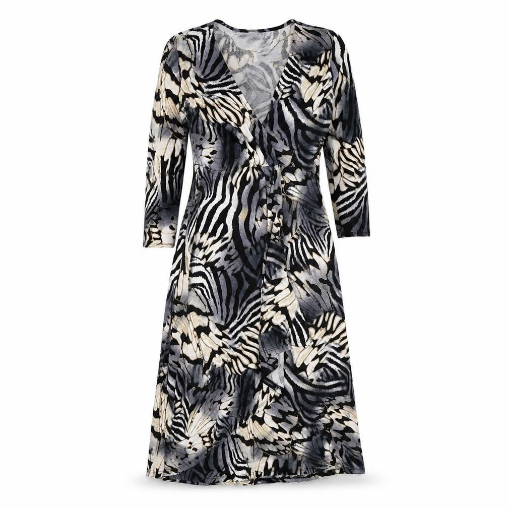Wallis Womens Multicoloured Geometric Viscose A-Line Size 10 V-Neck Pullover