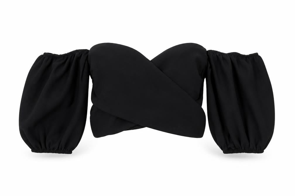 Womens UK Size 10 Boohoo Black Cropped T-Shirt