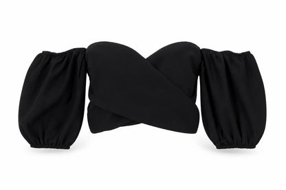 Womens UK Size 10 Boohoo Black Cropped T-Shirt