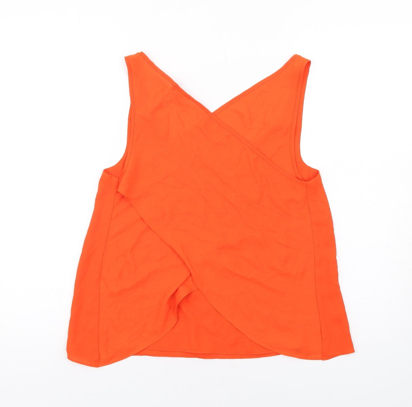 Womens UK Size 10 River Island Orange Basic Tank