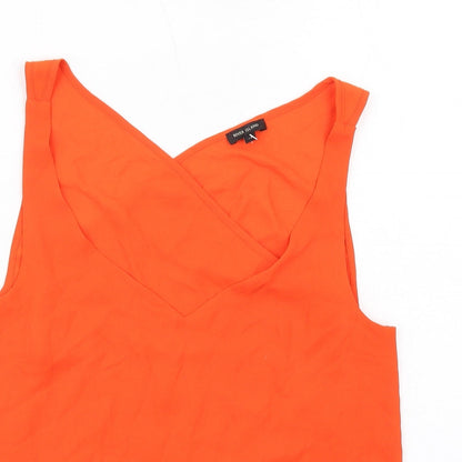 Womens UK Size 10 River Island Orange Basic Tank