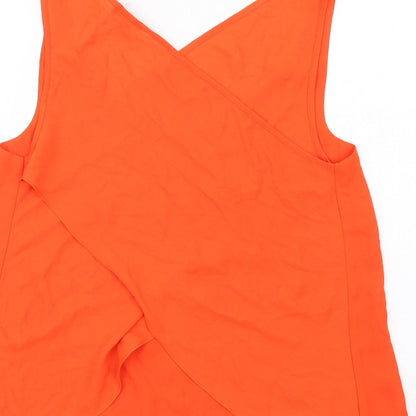 Womens UK Size 10 River Island Orange Basic Tank