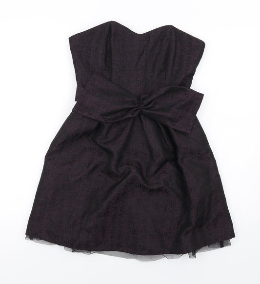 NEXT Womens Black Polyester Ball Gown Size 6 Sweetheart Zip