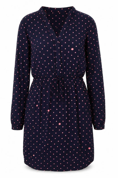 Gap Womens Blue Polka Dot Viscose A-Line Size M V-Neck Pullover