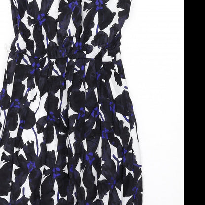 Full Circle Womens Multicoloured Geometric Cotton Pencil Dress Size 8 Scoop Neck Zip