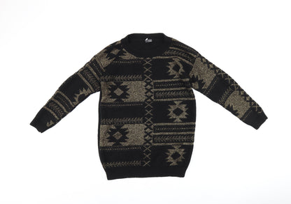 Womens UK Size S Sparkle & Fade Black Pullover Jumper