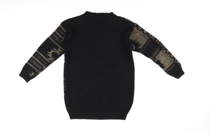 Womens UK Size S Sparkle & Fade Black Pullover Jumper