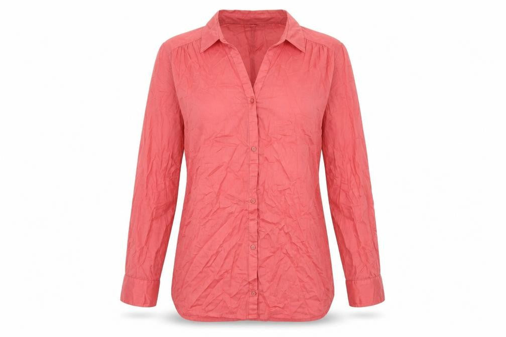 Womens UK Size 8 H&M Red Basic Button-Up