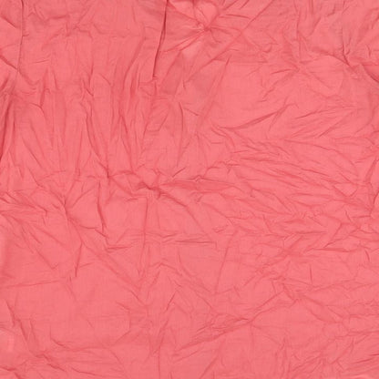 Womens UK Size 8 H&M Red Basic Button-Up