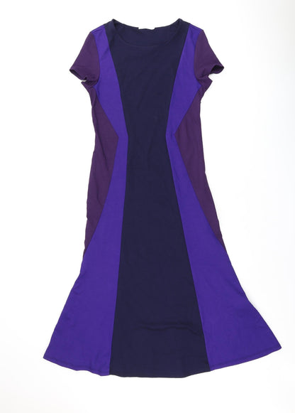 Finery Womens Blue Geometric Viscose A-Line Size 12 Boat Neck Pullover