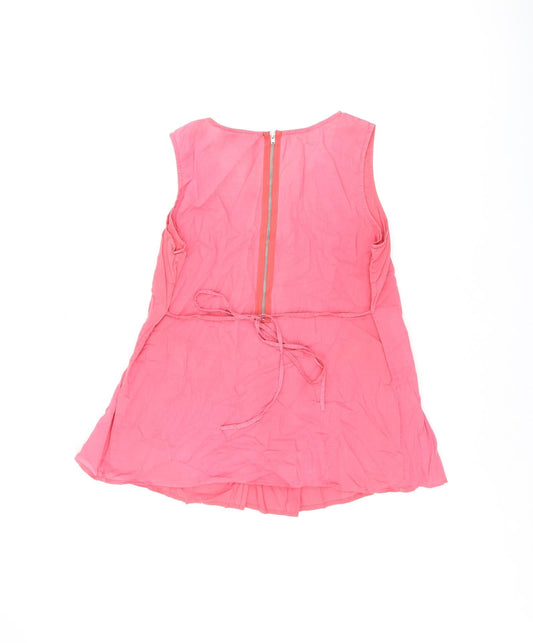 Womens UK Size 14 Oasis Pink Basic Tank