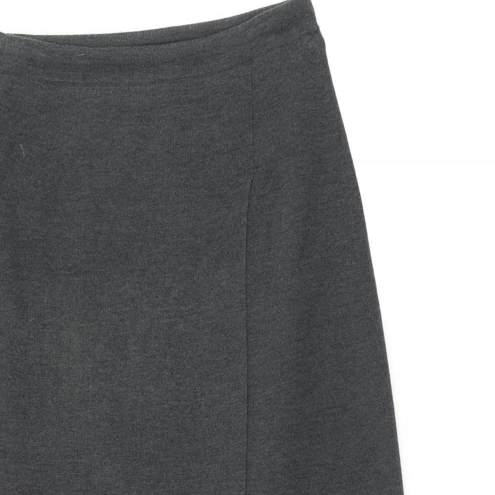 CC Womens Grey Striped Acrylic A-Line Skirt Size L